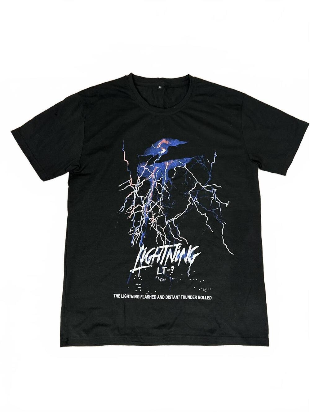 Lightning Graphic Tee - Black - Size M
